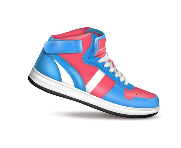 Zapatilla deportiva de color vector