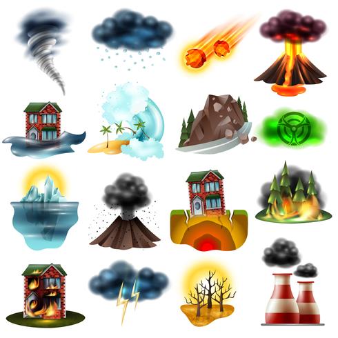 Natural Disasters Set vector