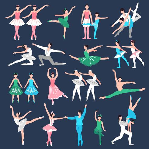 Ballet Dancers Set vector