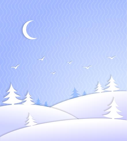 Winter background template vector