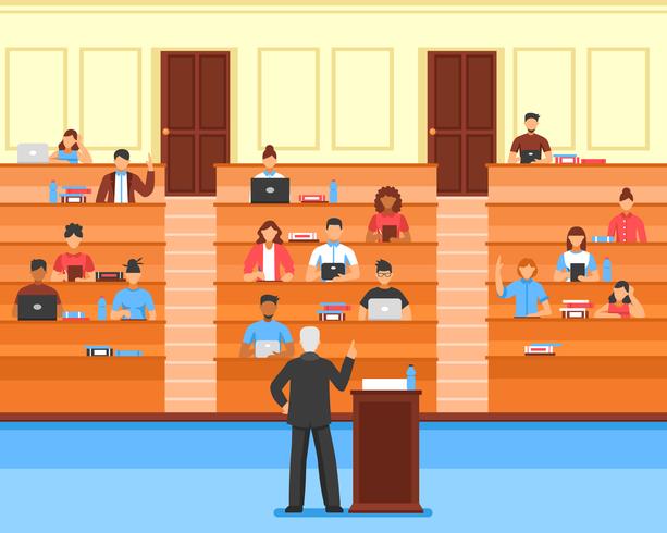 Audience Conference Hall Composition vector