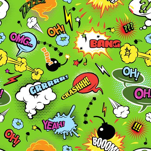 Modern colorful comics seamless background vector