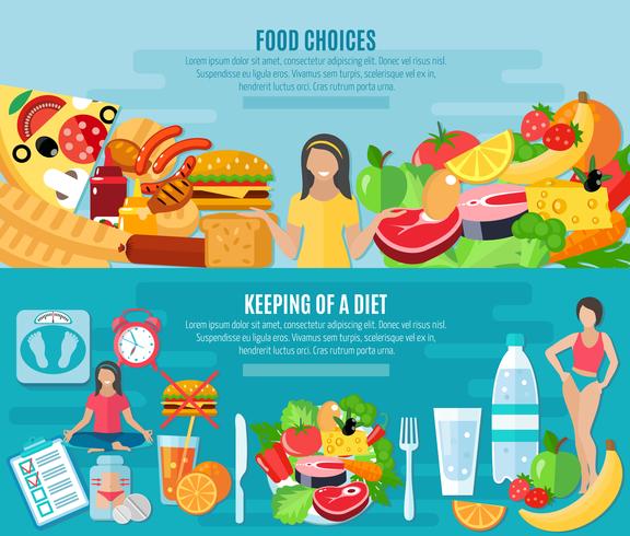 Healthy food low fat diet vector