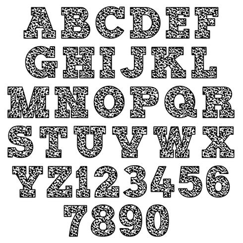 composition notebook alphabet vector