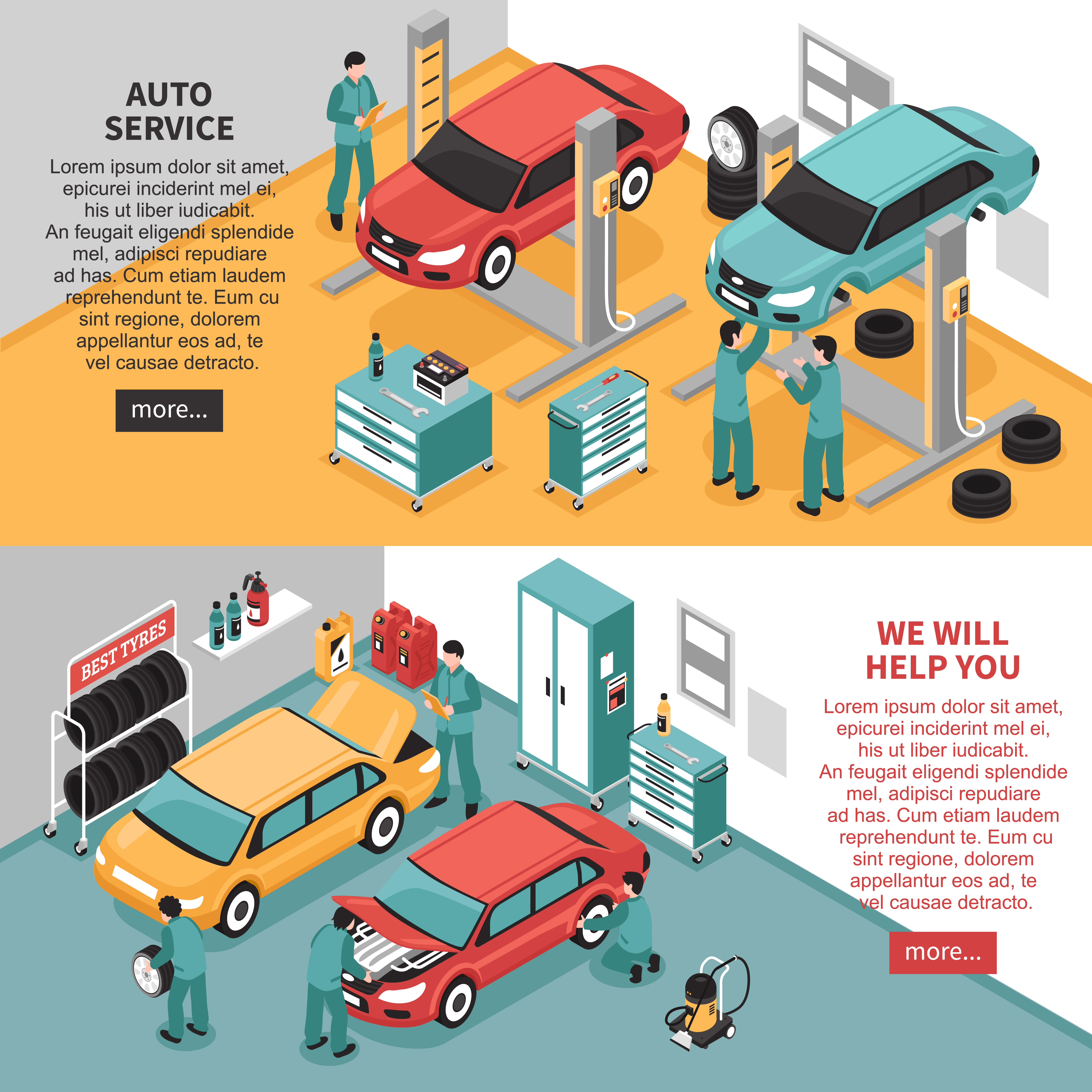 Auto Service Banners Download Free Vectors Clipart Graphics Vector Art