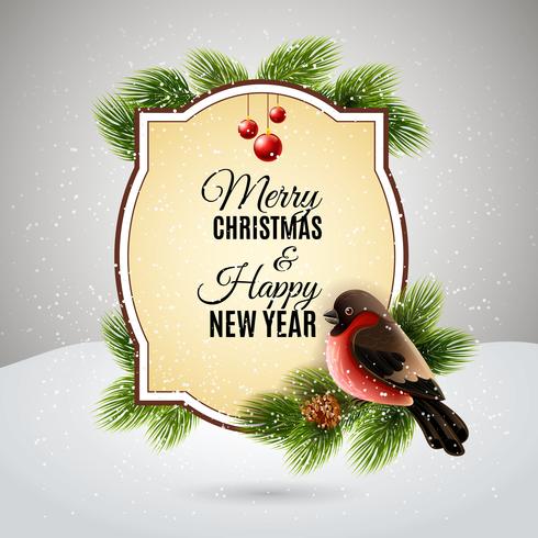 Christmas decoration frame vector