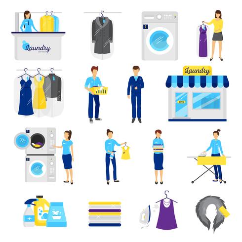 Laundry Service Set vector