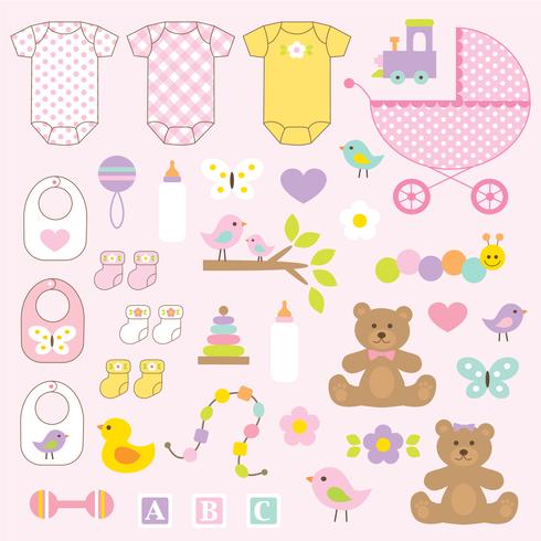 baby girl vector graphics clipart