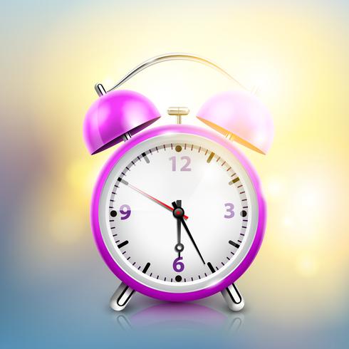 Fondo de reloj despertador realista vector