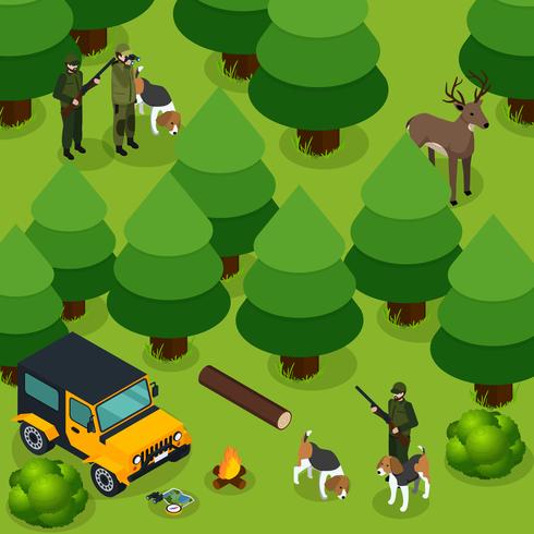 Hunting Isometric Composition vector