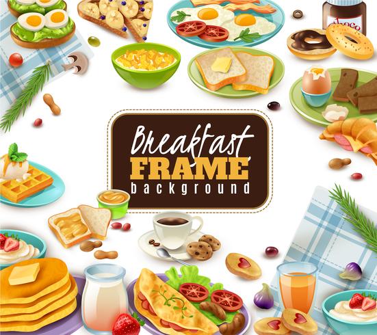 Breakfast Frame Background vector