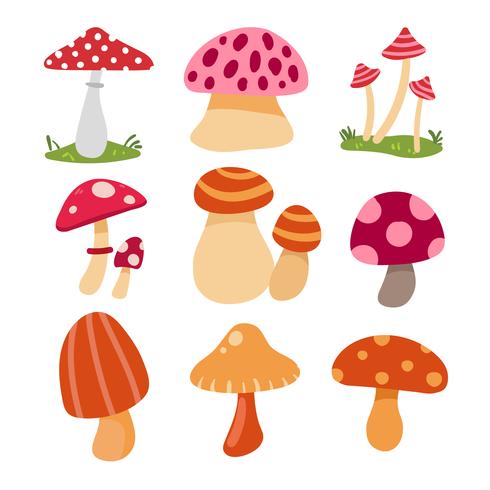 mushroom vector collection design