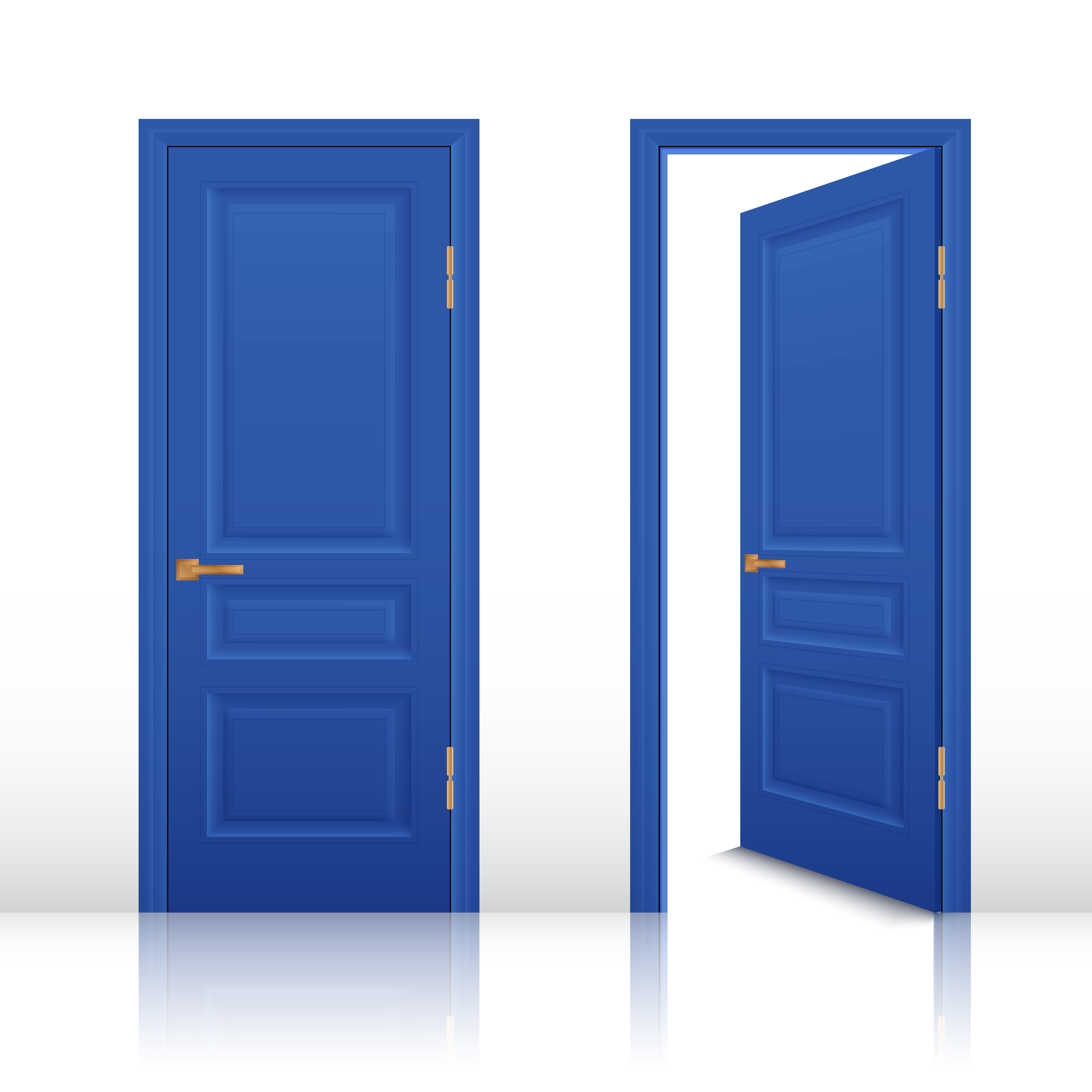 House Open And Closed Door Set 476349 Vector Art at Vecteezy