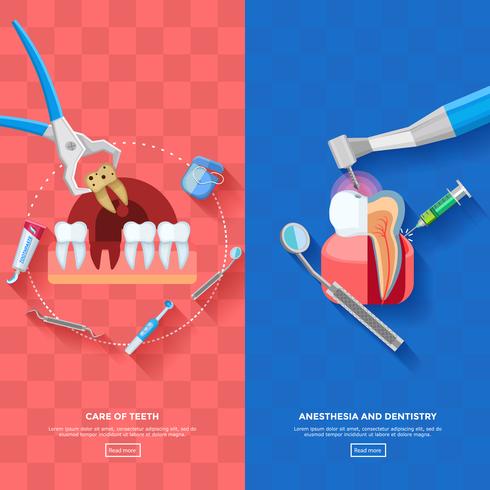 Vertical Banner Dentist vector