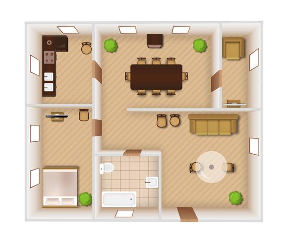 Interior Top View vector