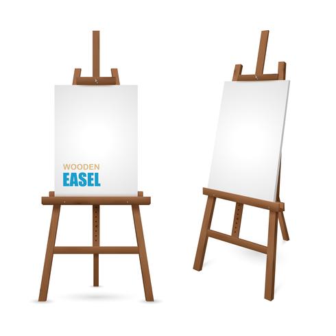 Wooden Artist Easel  vector