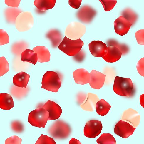 Rose Petals Seamless Pattern Background vector