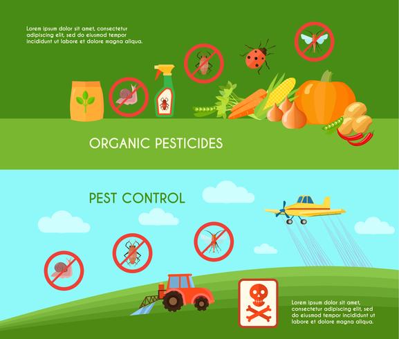 Pest Control Banners Set vector