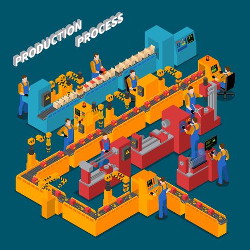 Factory Isometric Composition  vector