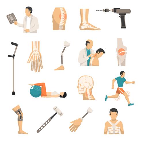 Orthopedics Color Icons Set vector