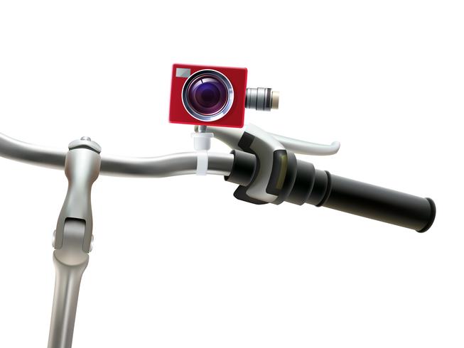 Handlebar Camera Realistic Illustration  vector