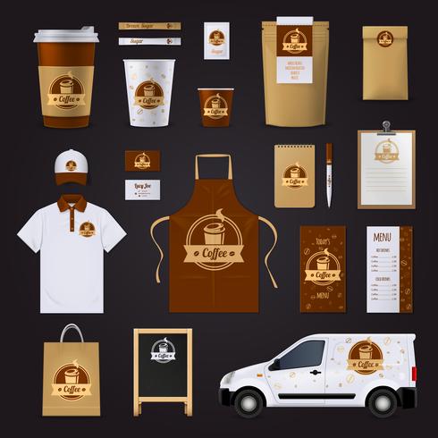 Coffee Corporate Identity Design vector