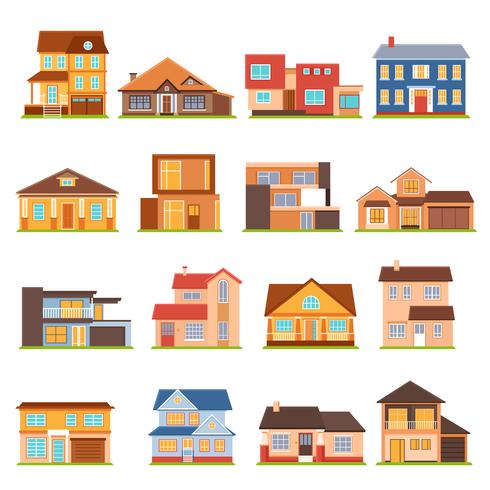 Cottage House Building Set vector