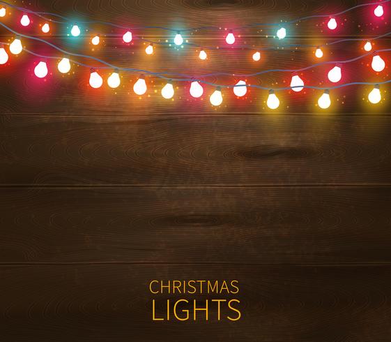 Christmas Lights Poster vector