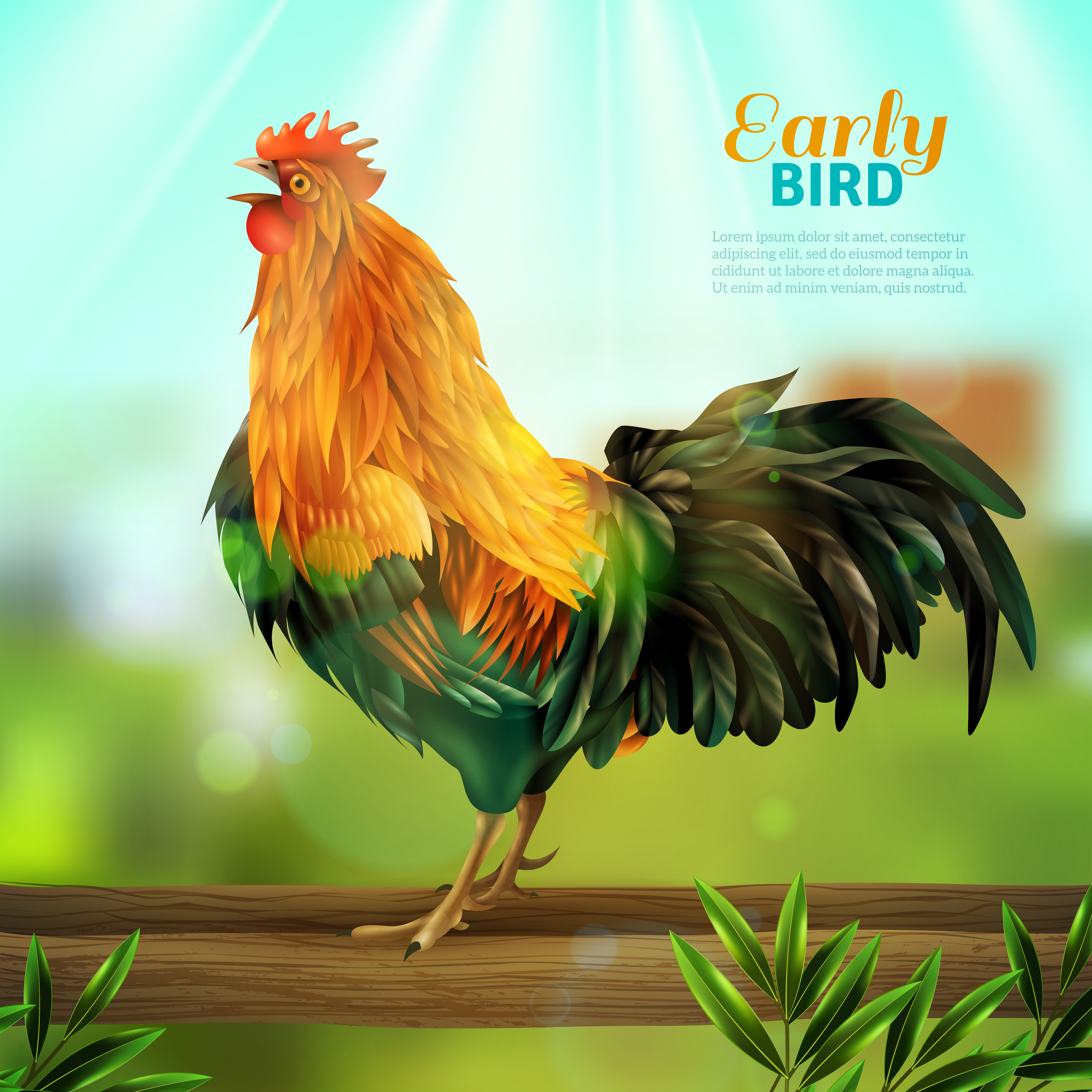 Download Rooster Vector Illustration 476908 - Download Free Vectors, Clipart Graphics & Vector Art