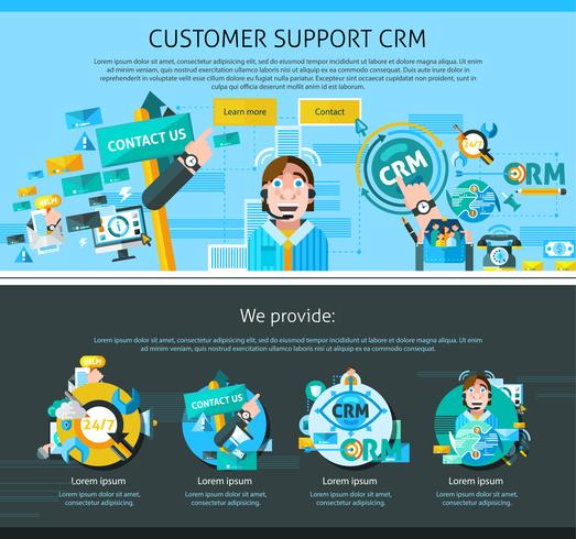 Customer Support Page Design  vector