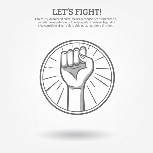 Clenched Fist Poster vector