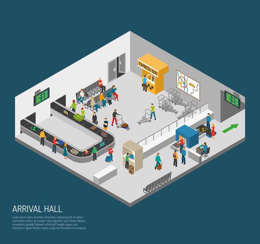 Arrival Hall Airport Poster vector