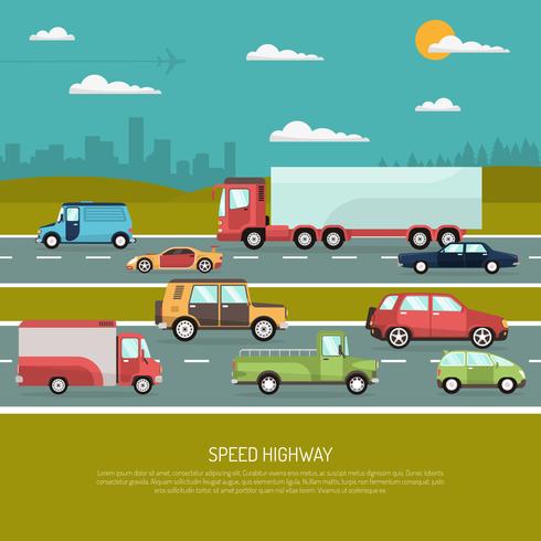 Ilustración de Speed Highway vector