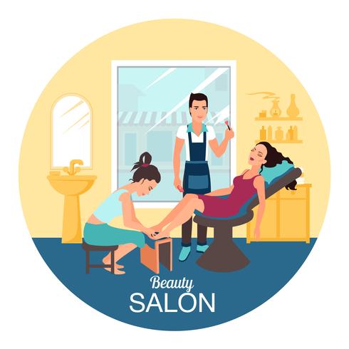 Ilustración de spa de salón de belleza vector