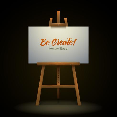 Wooden Artist Easel  vector