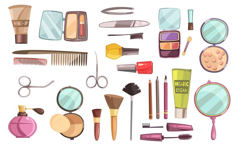 Top Cosmetics Set  vector