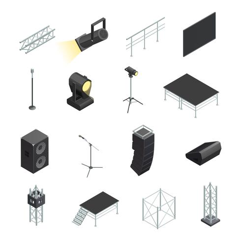 Icons Set Of Stage Elements vector