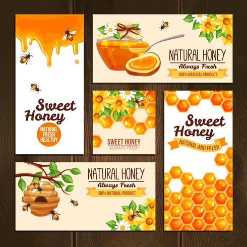 Honey Advertising Banners vector