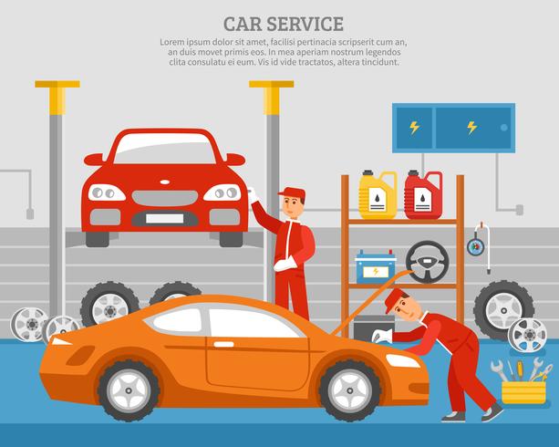 Mechanical Services Of Car  vector