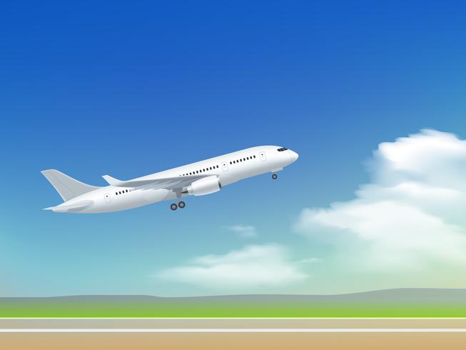 Airplane Takeoff Poster vector