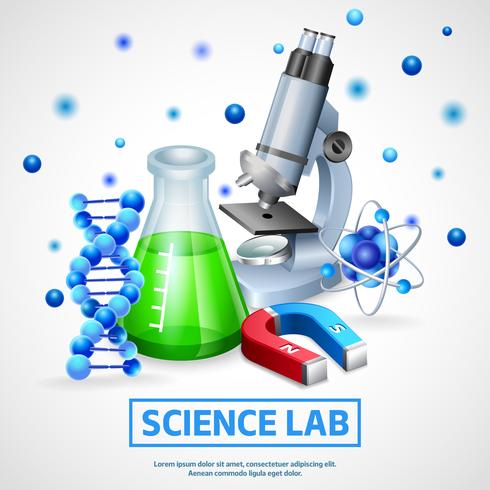 Scientific Laboratory Design Concept  vector