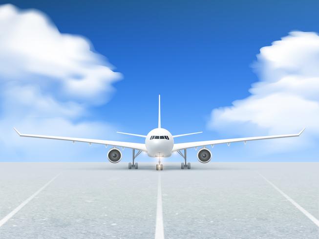 Airplane Runway Poster vector