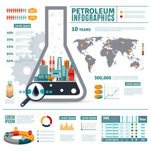 Petroleum Industry Infographics  vector