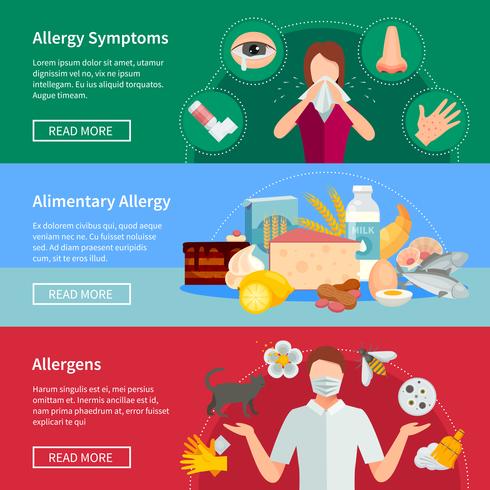 Allergy Banners Set 477549 Vector Art at Vecteezy