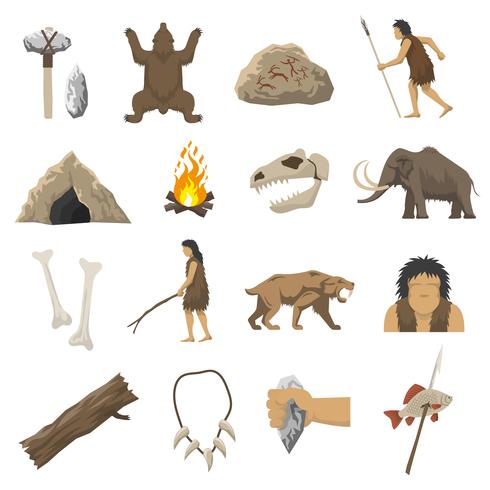 Stone Age Icons vector