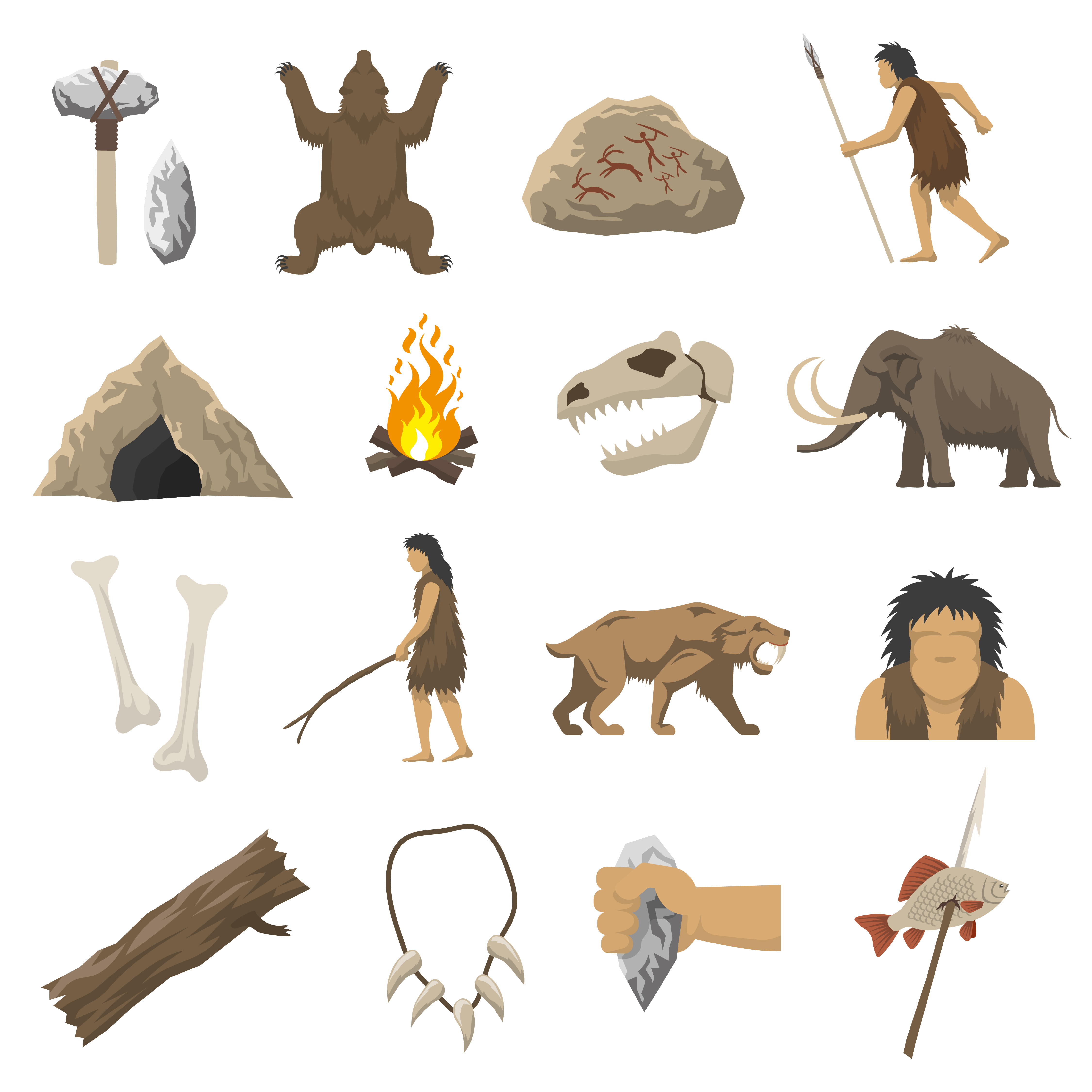 Stone Age Icons - Download Free Vectors, Clipart Graphics & Vector Art