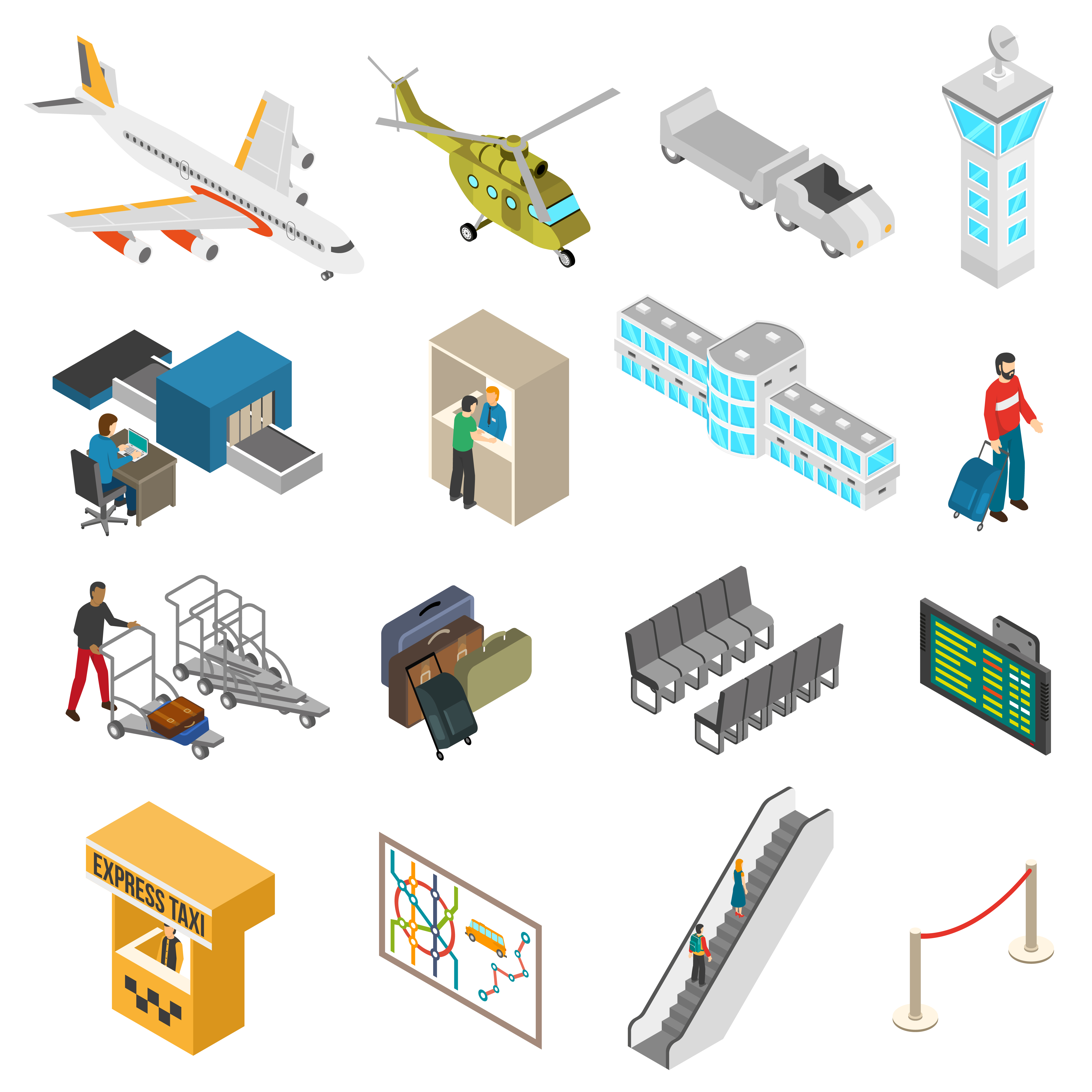 Download Airport Icons Set 477599 - Download Free Vectors, Clipart ...