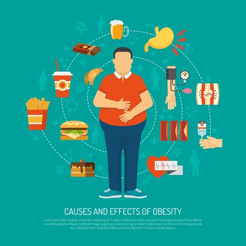 Obesity Concept Illustration vector