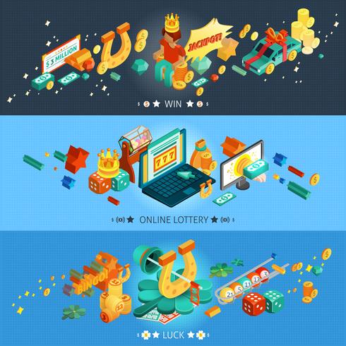 Lottery Banners Set  vector