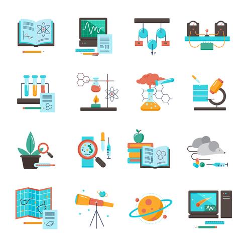 Science Equipment Icon Set vector